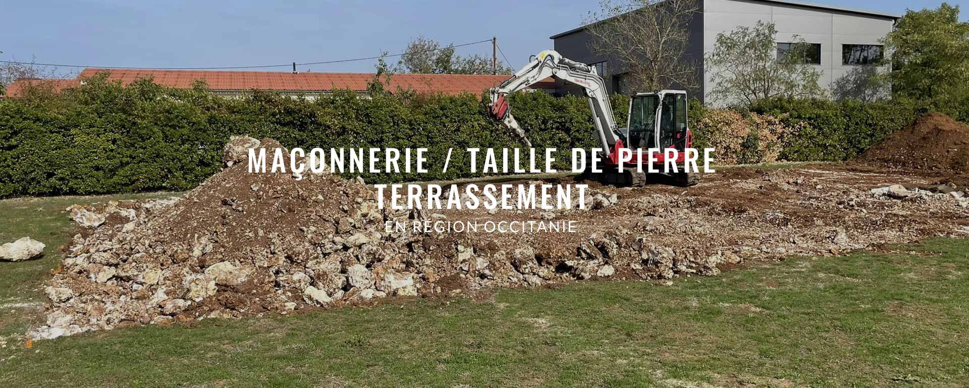 Travaux de terrassement dans le Tarn